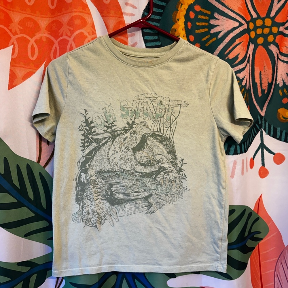 cat and jack - snapping turtle tee - L (10/12)